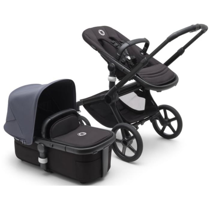 Bugaboo Fox 5 - wózek głęboko-spacerowy-Black-Stormy Blue-Midnight Black