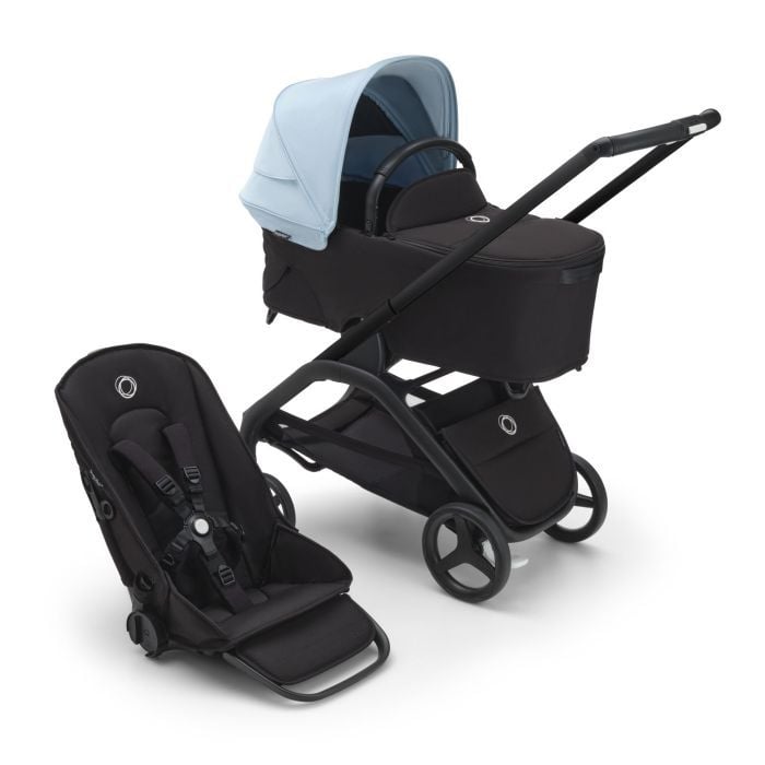Bugaboo Dragonfly - wózek głęboko-spacerowy 2w1-Black-Skyline Blue-Midnight Black