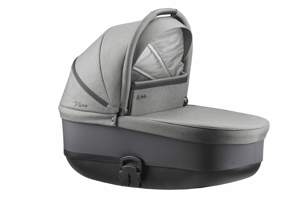 Jedo Koda - wózek głęboko-spacerowy z torbą-V42-Koła TG żelowe-Stelaż Szary