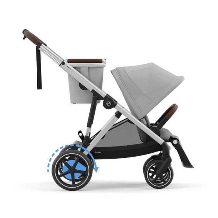 Cybex e-Gazelle S - elektryczny wózek spacerowy-Stone Grey (Silver Frame)