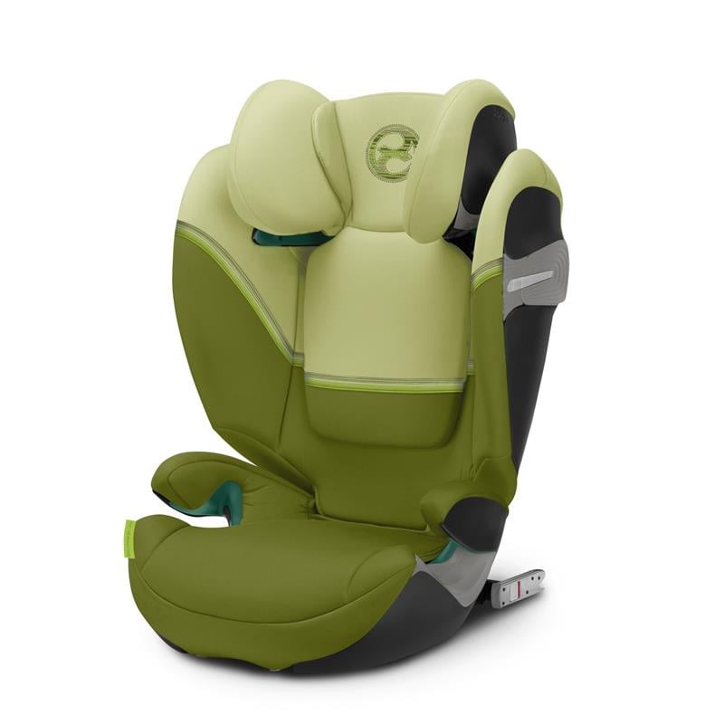 Cybex, Solution S2 i-Fix - fotelik samochodowy dla dzieci o wzroście od 100 do 150 cm, od około 15 do 50 kg-Nature Green