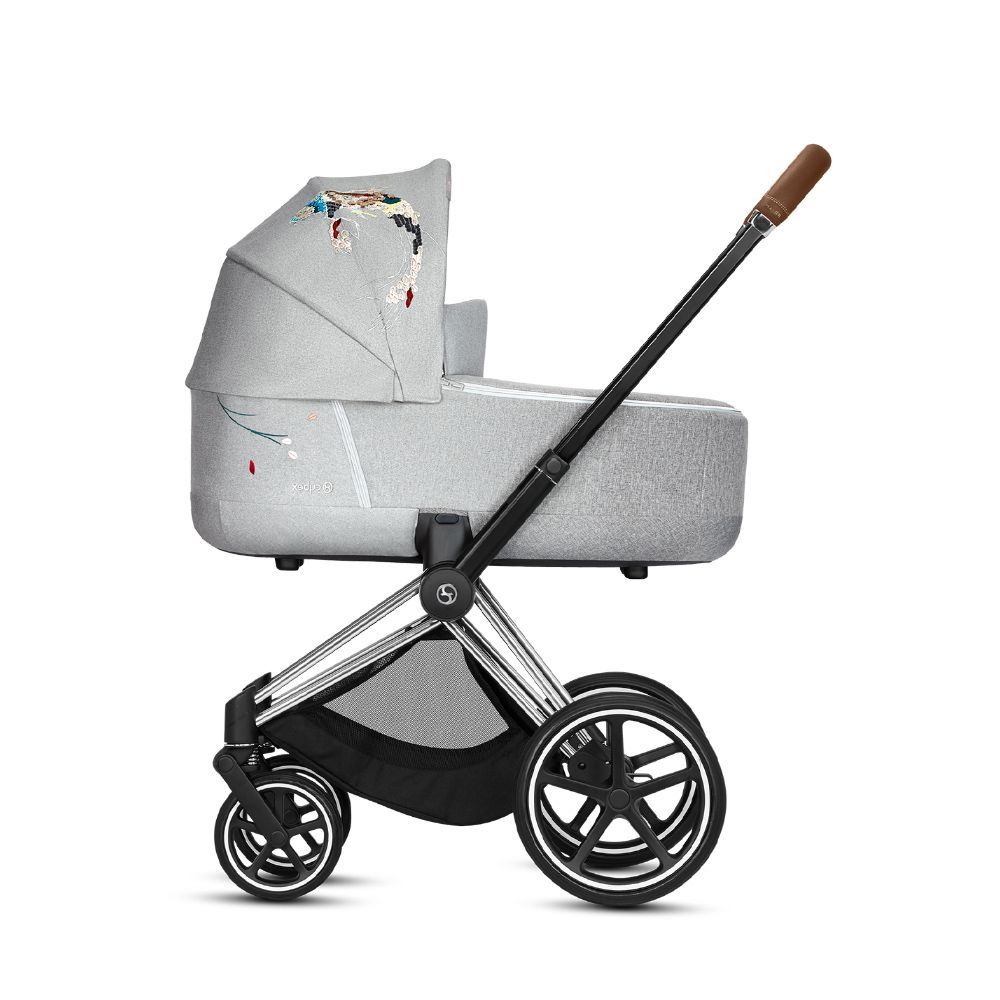 Cybex, Priam 2.0 Fashion Collection - wózek głęboko-spacerowy -Koi Crystallized-Chrome z czarną rączką