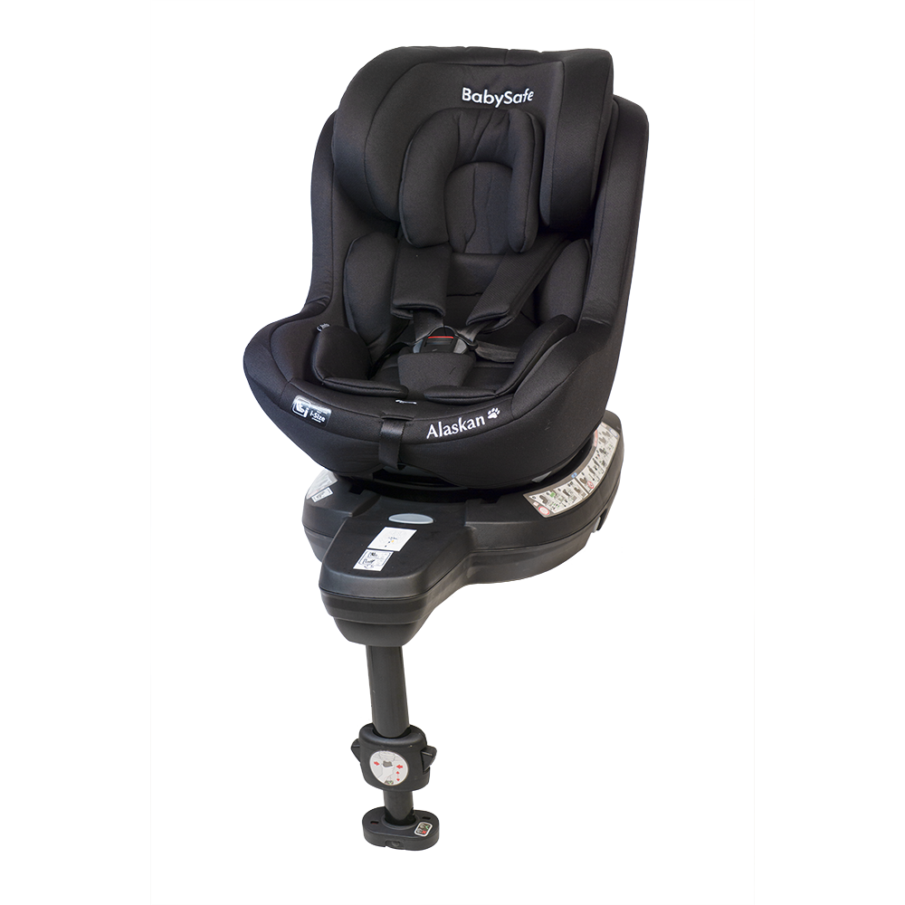 BabySafe Alaskan - fotelik obrotowy od urodzenia do 105 cm wzrostu-Czarny