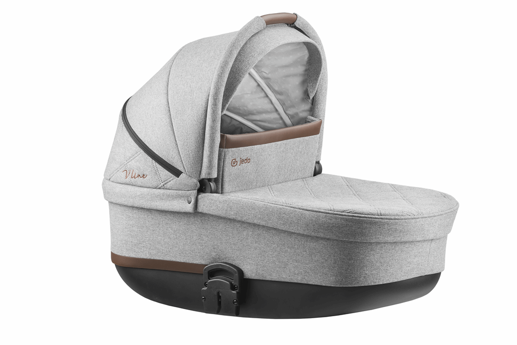 Jedo Koda - wózek głęboko-spacerowy z torbą-V44-Koła TG żelowe-Stelaż Czarny