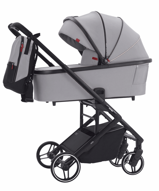 Carrello Alfa - uniwersalny wózek głęboko-spacerowy 2 w 1-Cloud Grey
