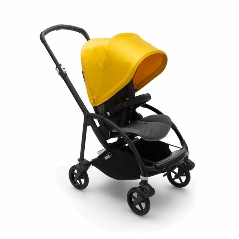 Bugaboo, Bee6 - wózek spacerowy -Black/Grey-Lemon Yellow