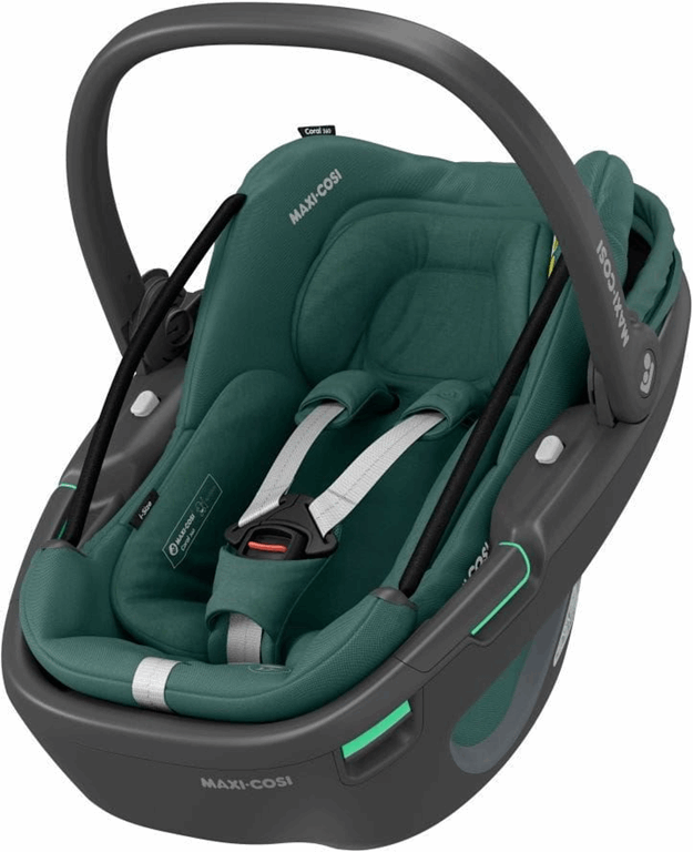 Maxi Cosi Coral 360 - modułowy fotelik samochodowy od urodzenia do około 12 miesiąca życia od 40 do 75cm -Essential Green/Czarny