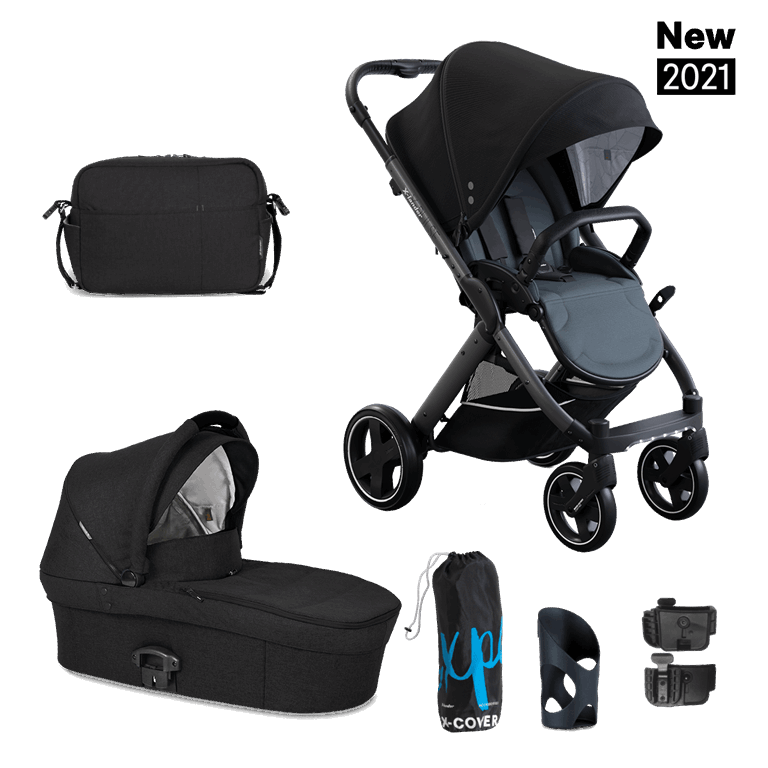 X-Lander, X-Pulse - wózek głęboko-spacerowy-Astral Black