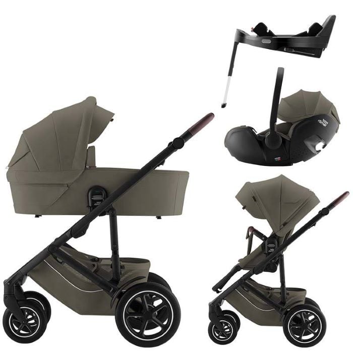 Britax Romer Smile 5Z - wózek głęboko-spacerowy z Baby-Safe PRO + Vario Base 5Z - zestaw 4 w 1-Urban Olive LUX