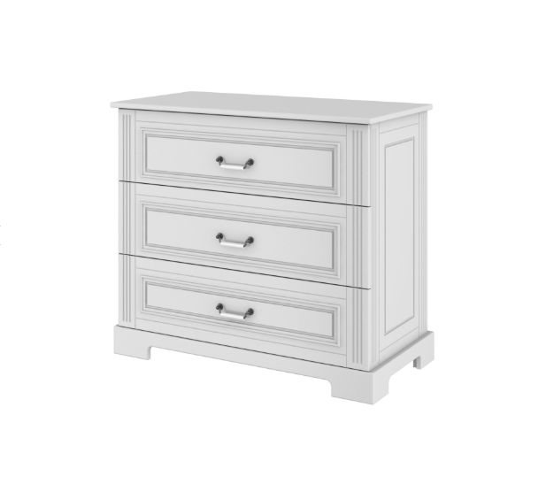 Bellamy, Ines - komoda 3 szuflady-Elegant White
