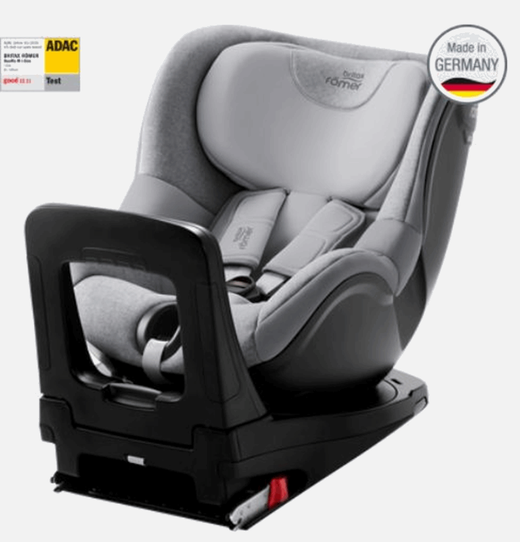 Britax Romer, Dualfix M-i-Size - Fotelik samochodowy od 3 miesięcy - 4 lat - 18 kg (61 - 105 cm)-Grey Marble