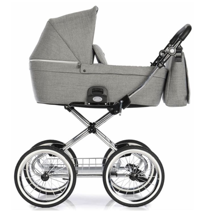 Roan Coss Classic - wózek uniwersalny głęboko-spacerowy z torbą 2 w 1-Titanium