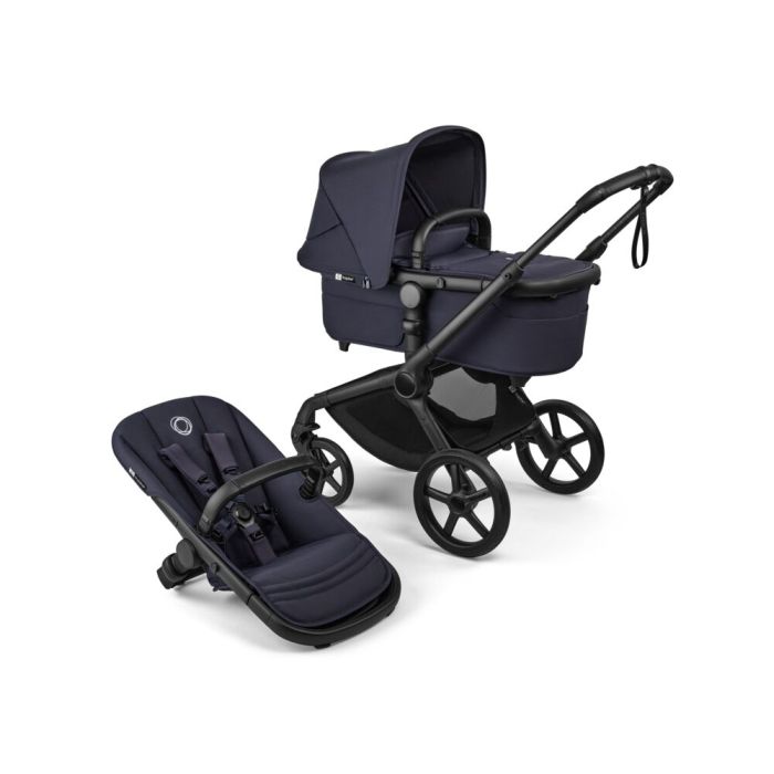 Bugaboo Fox 5 Renew - wózek głęboko-spacerowy-Black-Deep Indigo-Deep Indigo