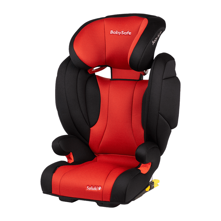 BabySafe, Saluki - fotelik samochodowy 15-36 kg/3-12 lat-Czerwono-Czarny
