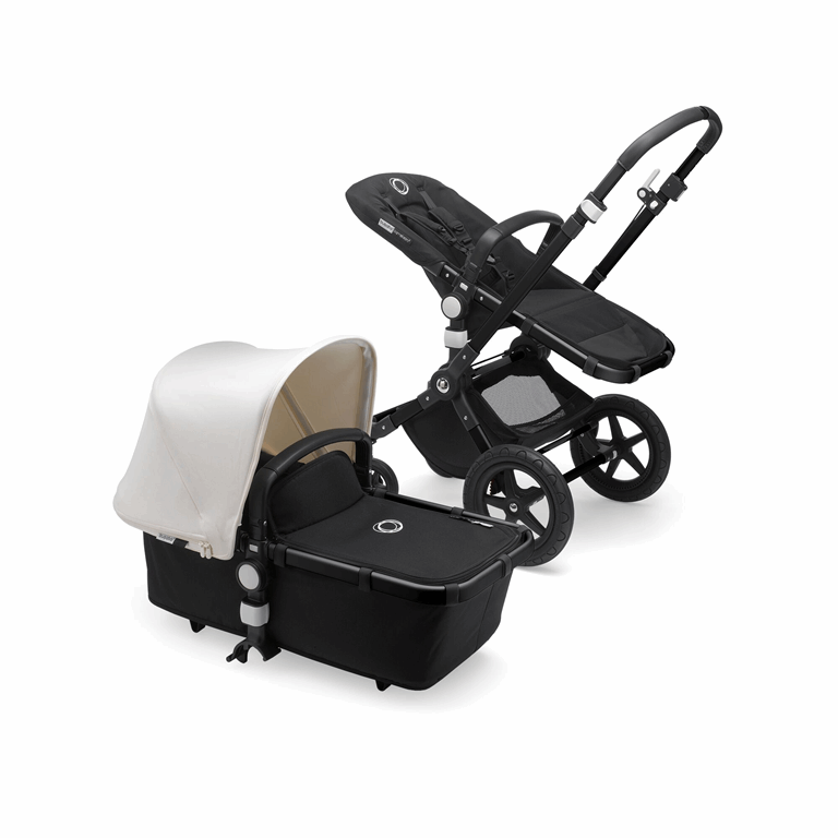 Bugaboo, Cameleon 3 Plus - wózek głęboko-spacerowy -Black/Black-Fresh White