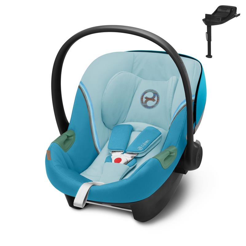 Cybex Aton S2 i-Size - fotelik samochodowy 45 cm - 87 cm, 0-13 kg + baza One-Beach Blue