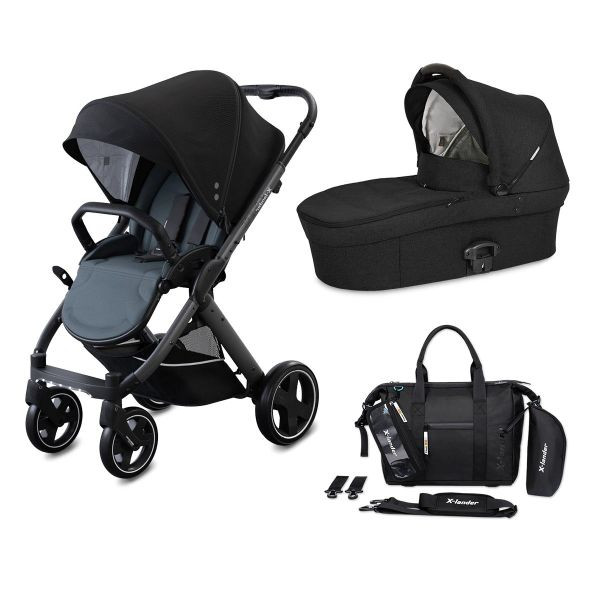 X-lander X-Pulse - uniwersalny wózek głęboko-spacerowy -Astral Black