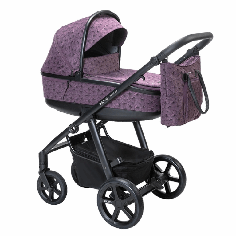 Espiro - Next Up Limited Heartleaves - uniwersalny wózek głęboko-spacerowy 2 w1 -908 Pink