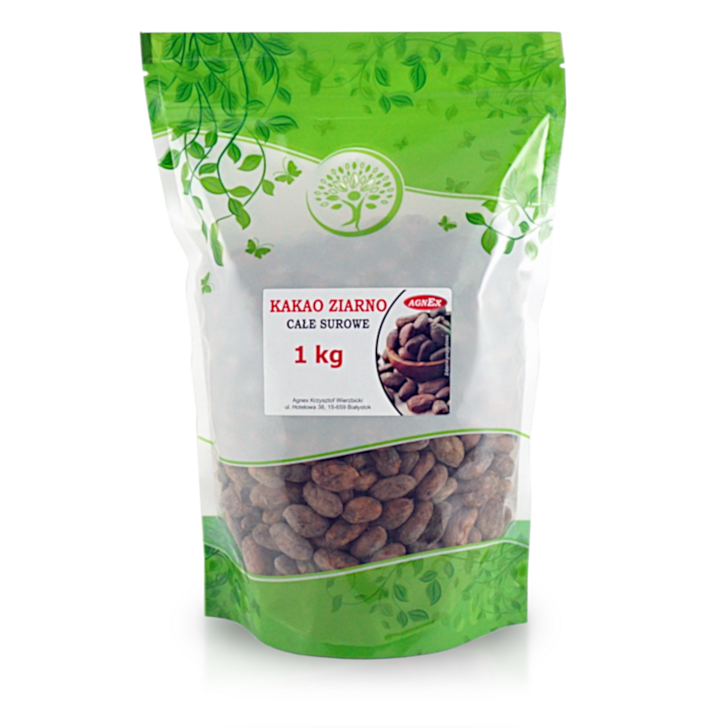 Kakao ziarno całe surowe 1 kg