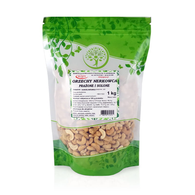 Orzechy nerkowca prażone i solone 1kg