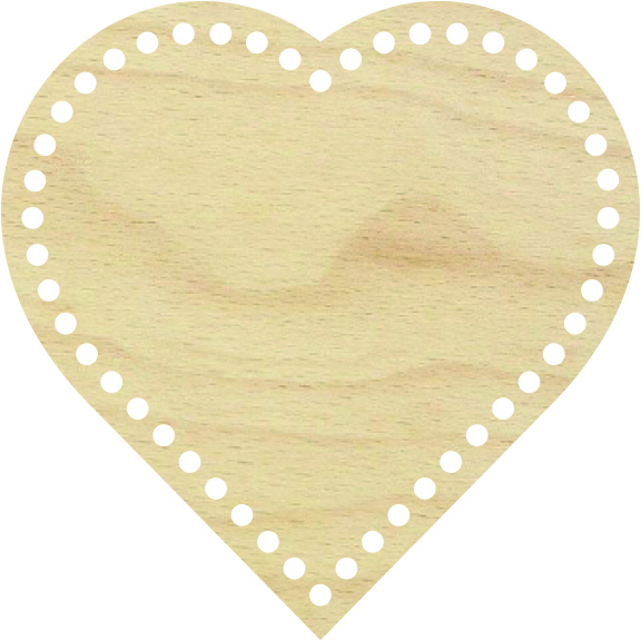 Baza dno koszyka serce do makramy prezent walentynki 20cm, 7mm