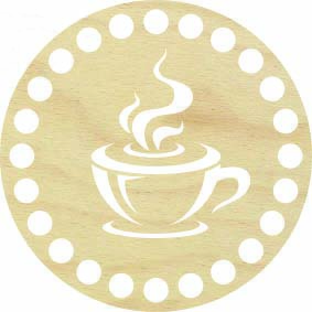 Baza dno koszyka koło spód 10cm, 8mm podstawka pod kubek do kawy i herbaty.