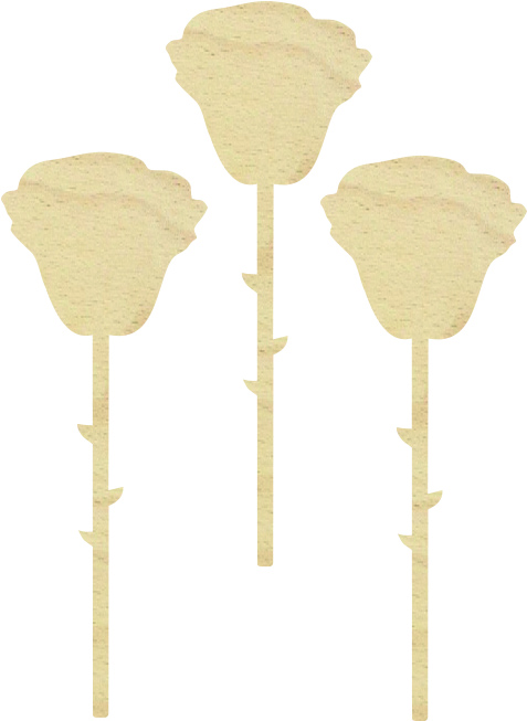 Topper róża baza drewniana decoupage do kwiatów dekoracja na tort pik prezent dla mamy babci walentynki zestaw 3 szt.