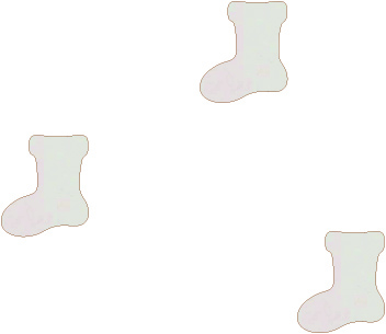 Skarpetka baza do makramy, kartek, wycinanki, tekturki, scrapki, dekor święta Bożego Narodzenia zawieszka z bermaty zestaw 3