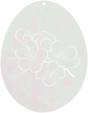 Zawieszka wielkanocna - jajko pisanka z kwiatami, Baza do makramy, Zakładka do książki, ozdoba na prezent