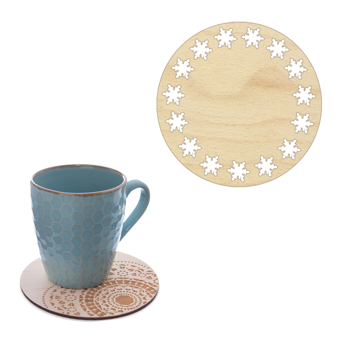 Drewniana podstawka podkładka Świąteczna pod kubek szklankę świecę prezent Boze Narodzenie