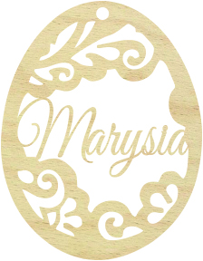 Zawieszka wielkanocna z Imieniem - jajko pisanka ażurowa, Baza do makramy, Zakładka do książki, Drewniana ozdoba na prezent