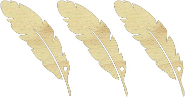 Drewniana zawieszka Łapacz snów Baza do makramy Piórko Piórka 3 szt.