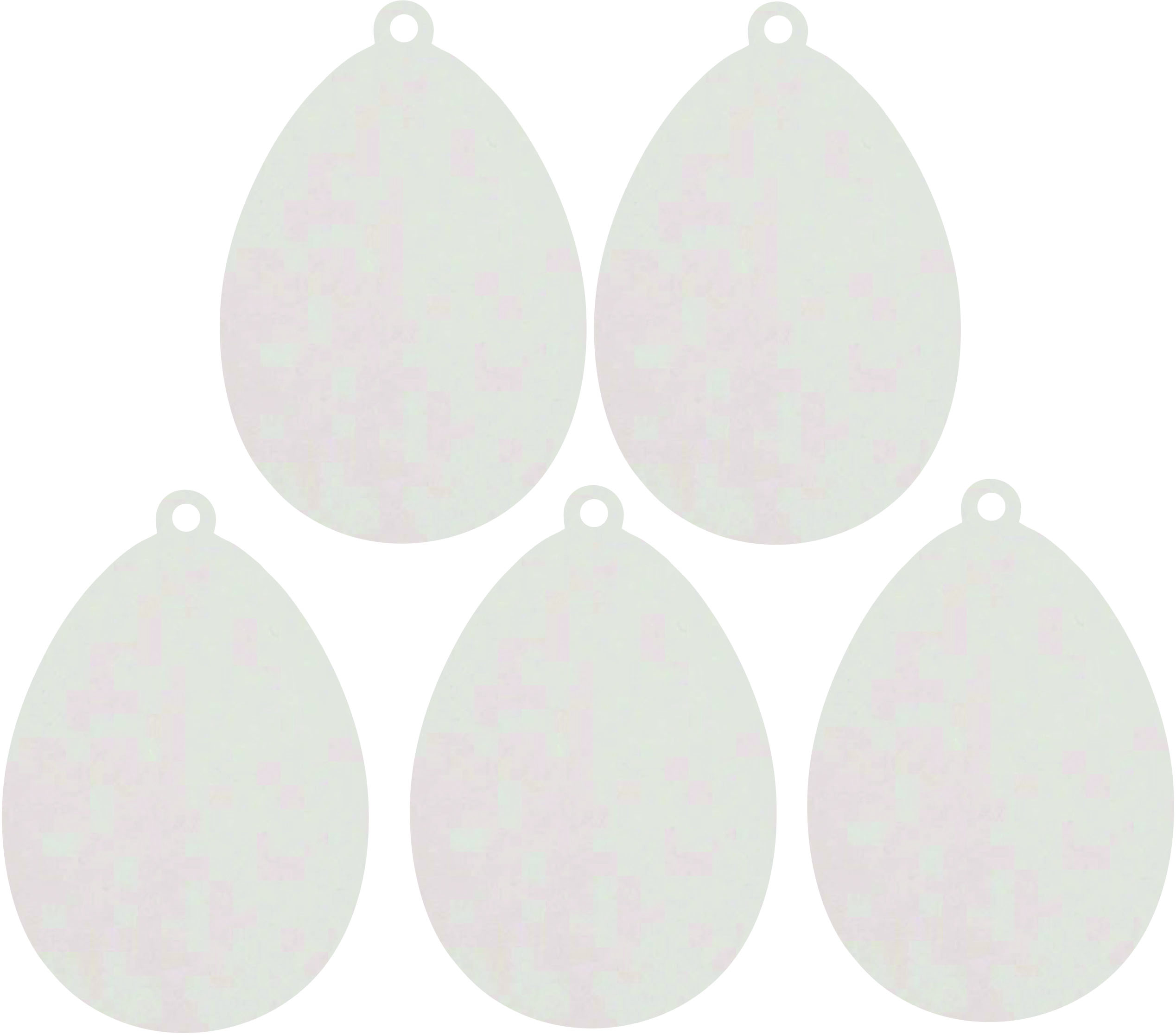 Zawieszka wielkanocna- jajko pisanka, Baza z bermaty Dekoracja zestaw 5 szt. jajek