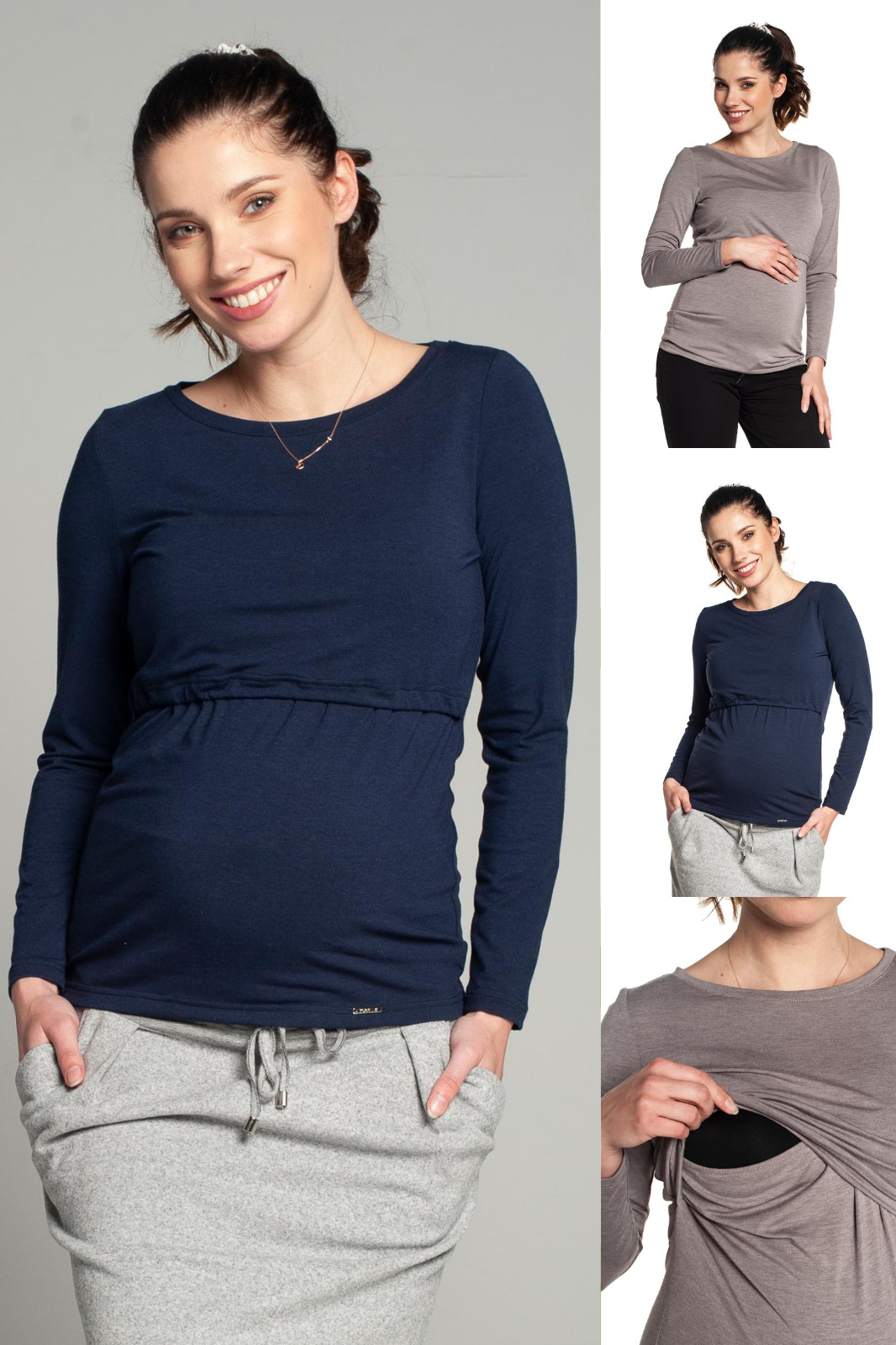 Bluzka ciążowa i do karmienia Sami