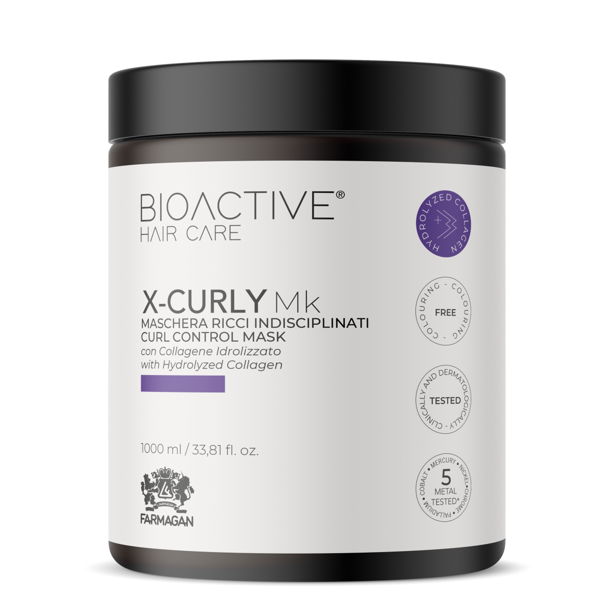 FARMAGAN X-CURLY Dyscyplinująca maska do włosów 1L