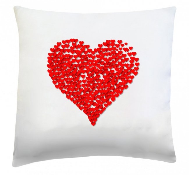 Poduszka na Walentynki 40x40 wz. Serce 11