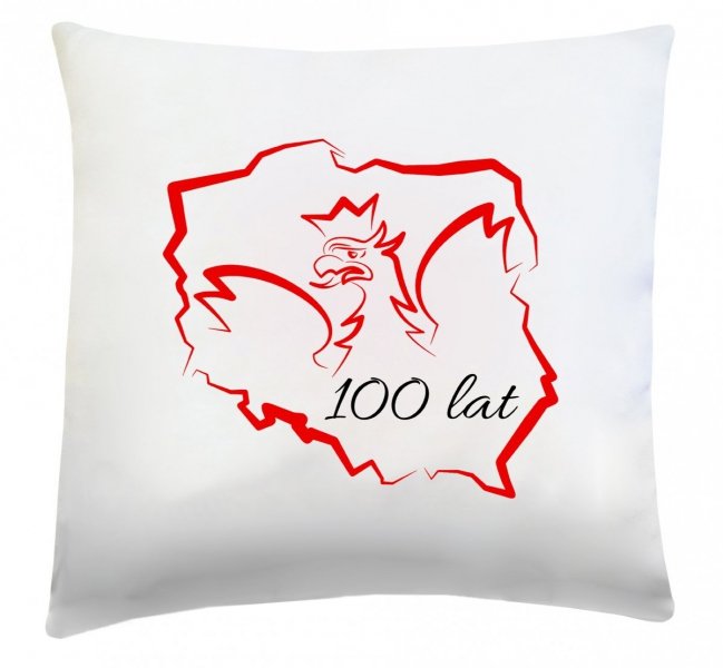 Poduszka patriotyczna 40x40 wz. 2 "100 lat"