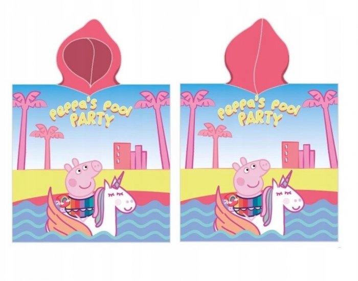 Ręcznik kąpielowy poncho 50x100 wz. Peppa PEP24-1032