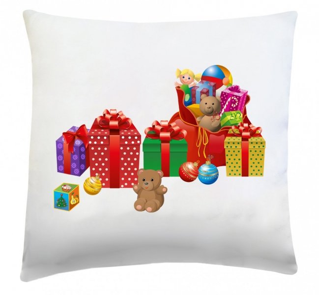 Poduszka świąteczna 40x40 wz. Prezenty