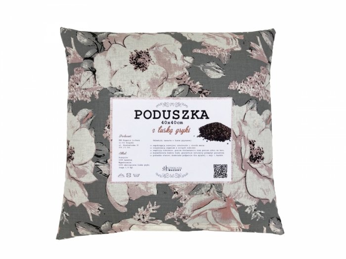 Poduszka z łuską gryki 40x40 wz. 7 peonia