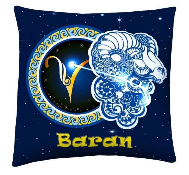 Poduszka z nadrukiem dwustronnym Znak Zodiaku 40x40 wz. Baran