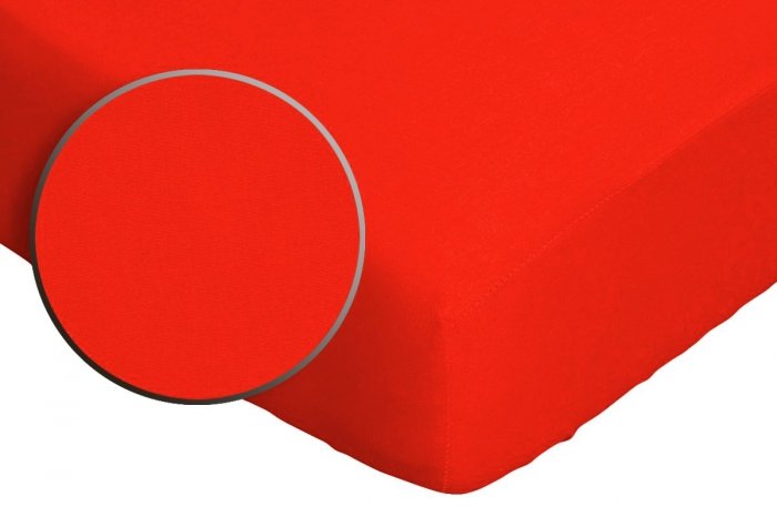 Prześcieradło 100% bawełna satynowa 90x200x20 na gumkę wz. PG 16 czerwony