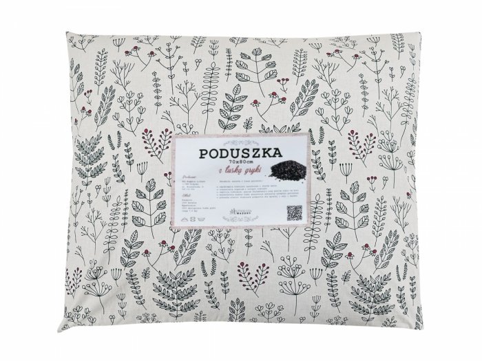 Poduszka z łuską gryki 70x80 wz. 3 roślinki