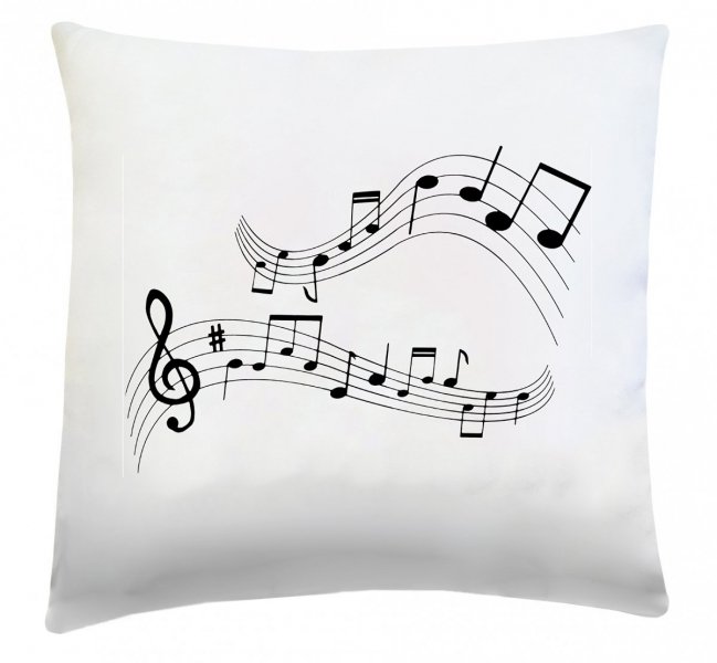 Poduszka dekoracyjna 40x40 wz. Nuty muzyczne