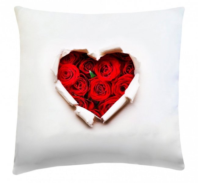 Poduszka na Walentynki 40x40 wz. Serce 01