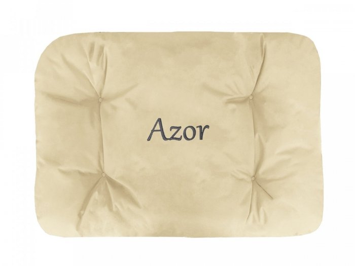 Legowisko Z IMIENIEM TWOJEGO PSA 100x60 cm - krem