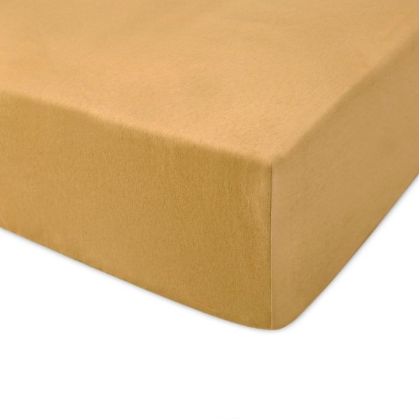 Prześcieradło jersey 160x200 z gumką wz. D042 (musztarda)