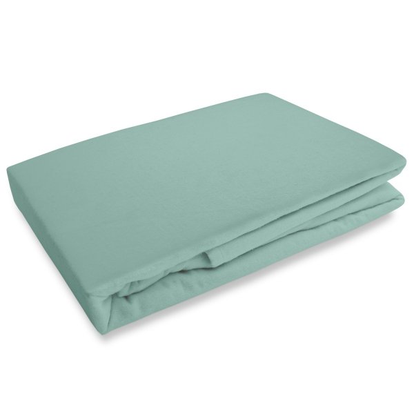 Prześcieradło flanelowe z gumką 220x200 wz. Turkus