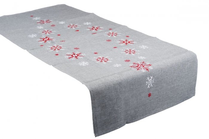 Obrus Świąteczny Boże Narodzenie wz. Kortina 64-2, rozmiar 50x100 Kolor: Szary
