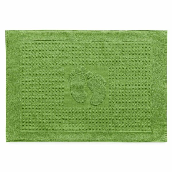 Dywanik łazienkowy 100% bawełna STOPKI 50x70 wz. zieleń